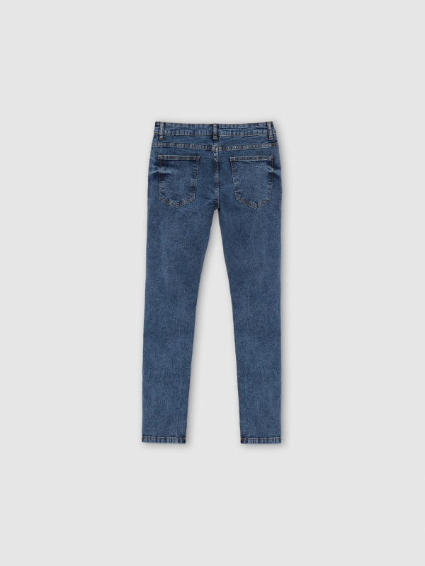 Jeans slim azul ácido azul vista trasera