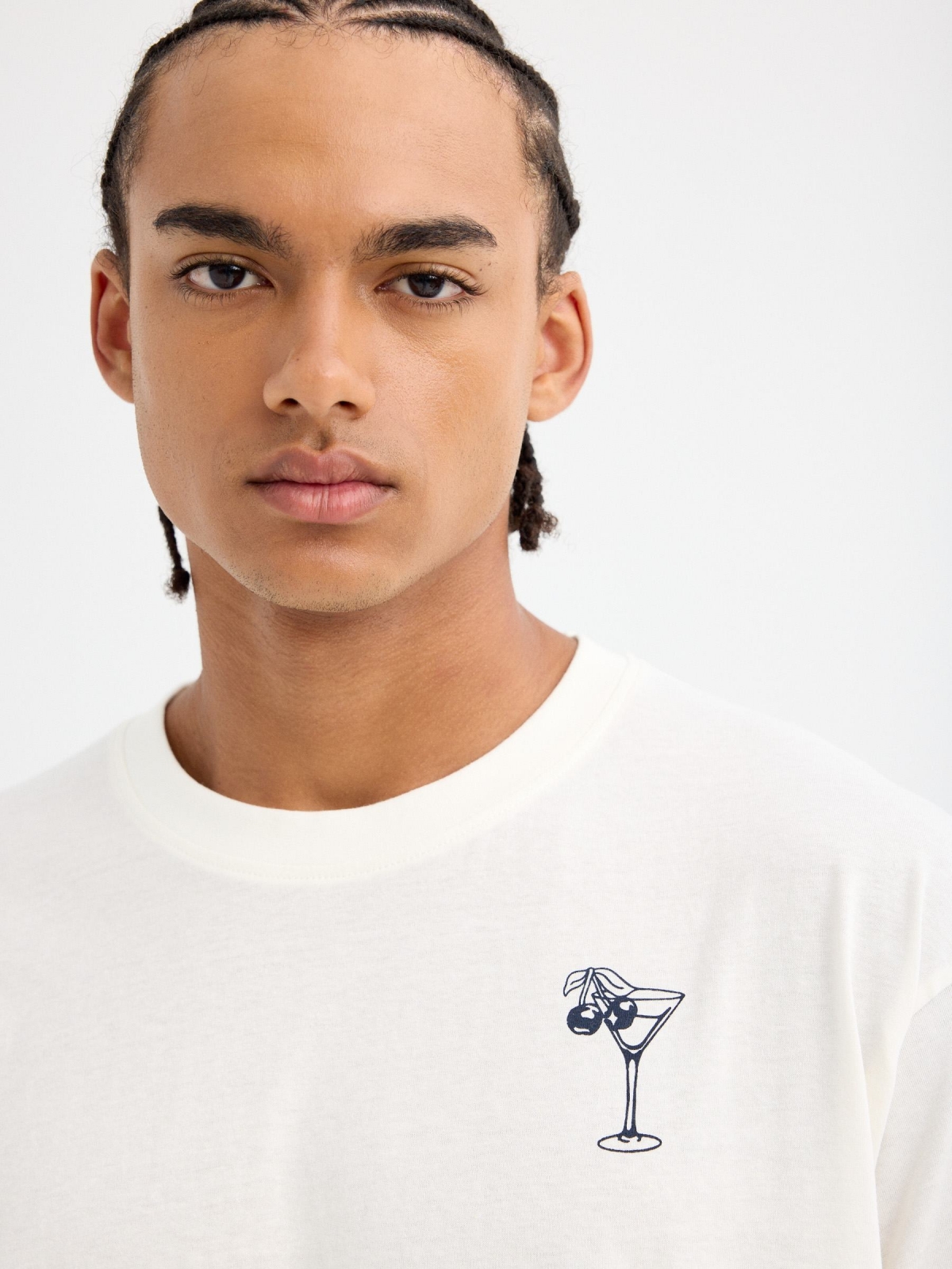 The Hamptons print t-shirt off white detail view