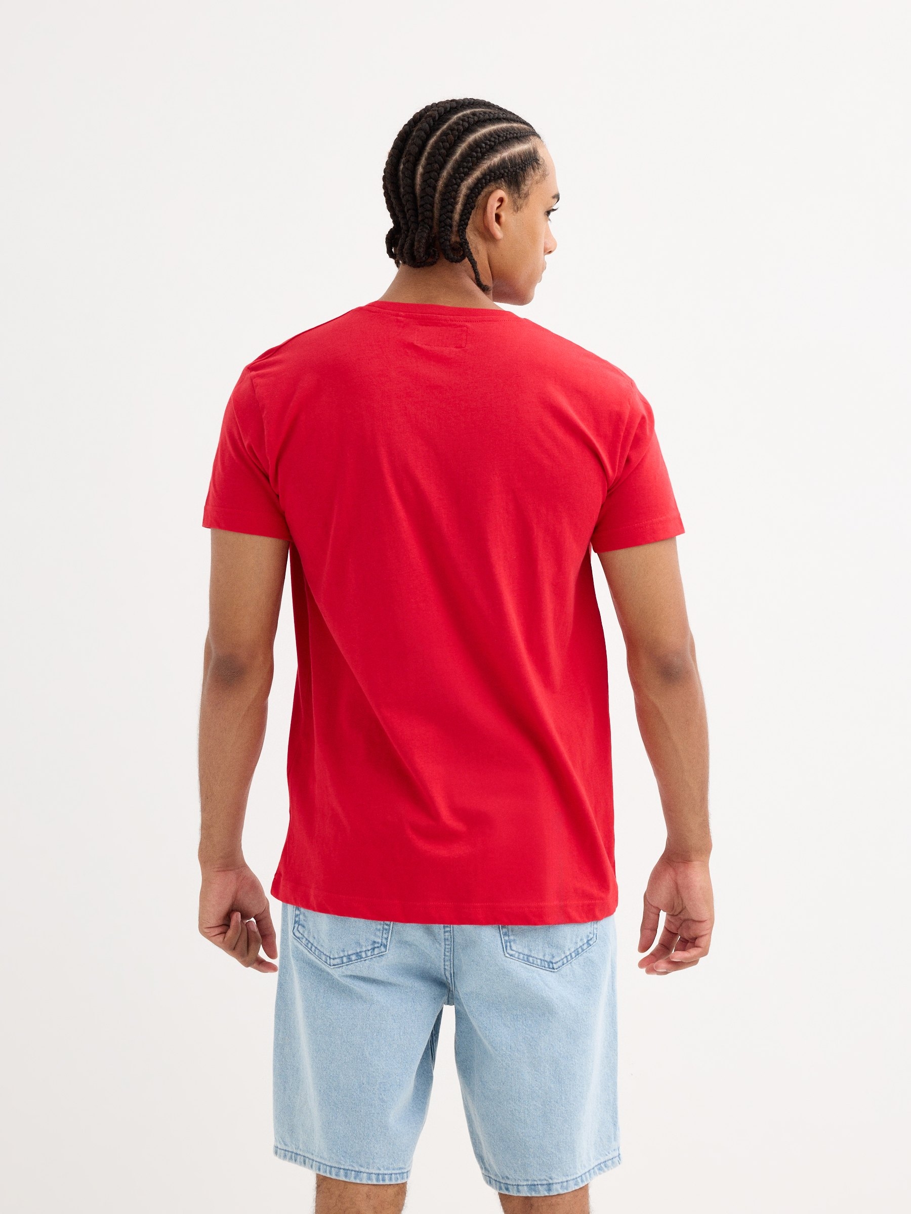 Camiseta básica logo Inside rojo vista media frontal