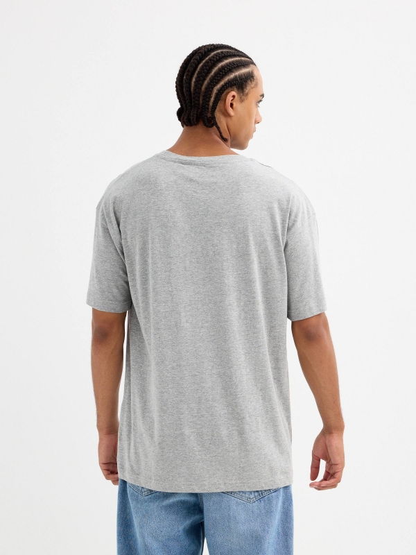 INSIDE text T-shirt medium melange middle back view