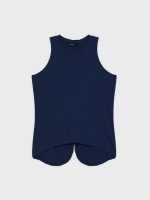 %Pto% T-shirt with back opening navy front view