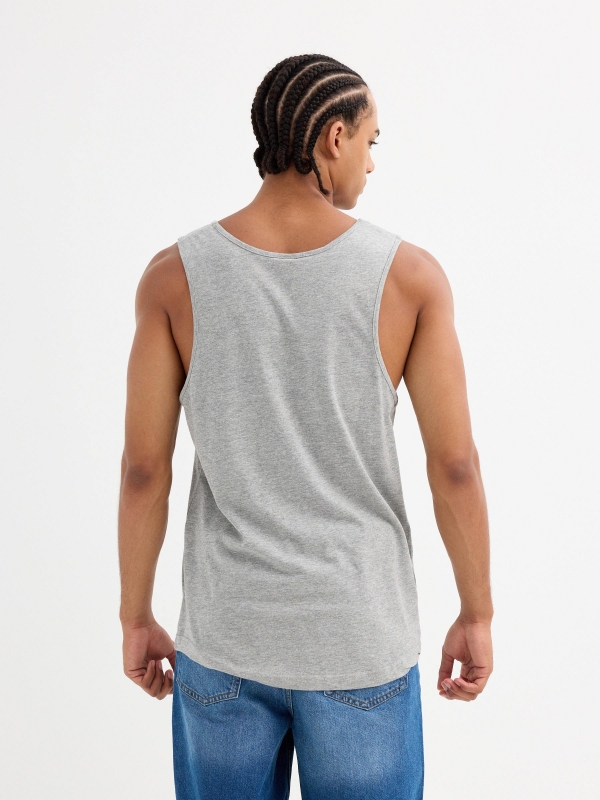 Camiseta tirantes texto Inside melange medio vista media trasera