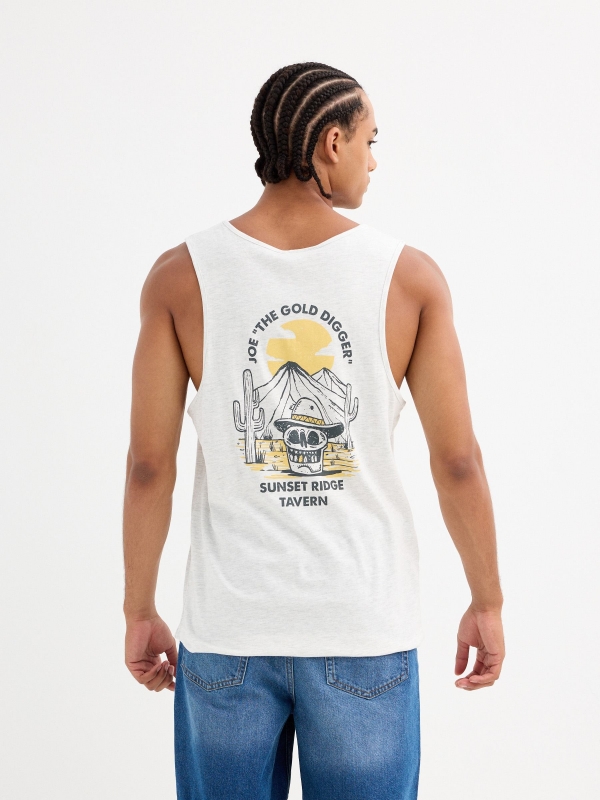 Camiseta de tirantes mountain melange claro vista media trasera