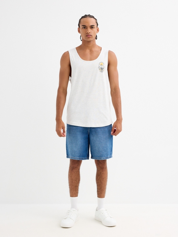 Mountain tank top light melange front view