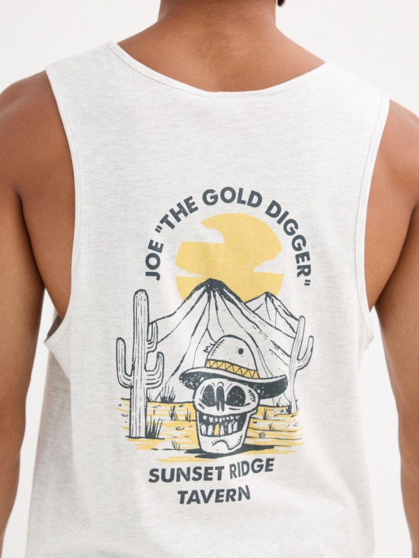 Camiseta de tirantes mountain melange claro vista detalle