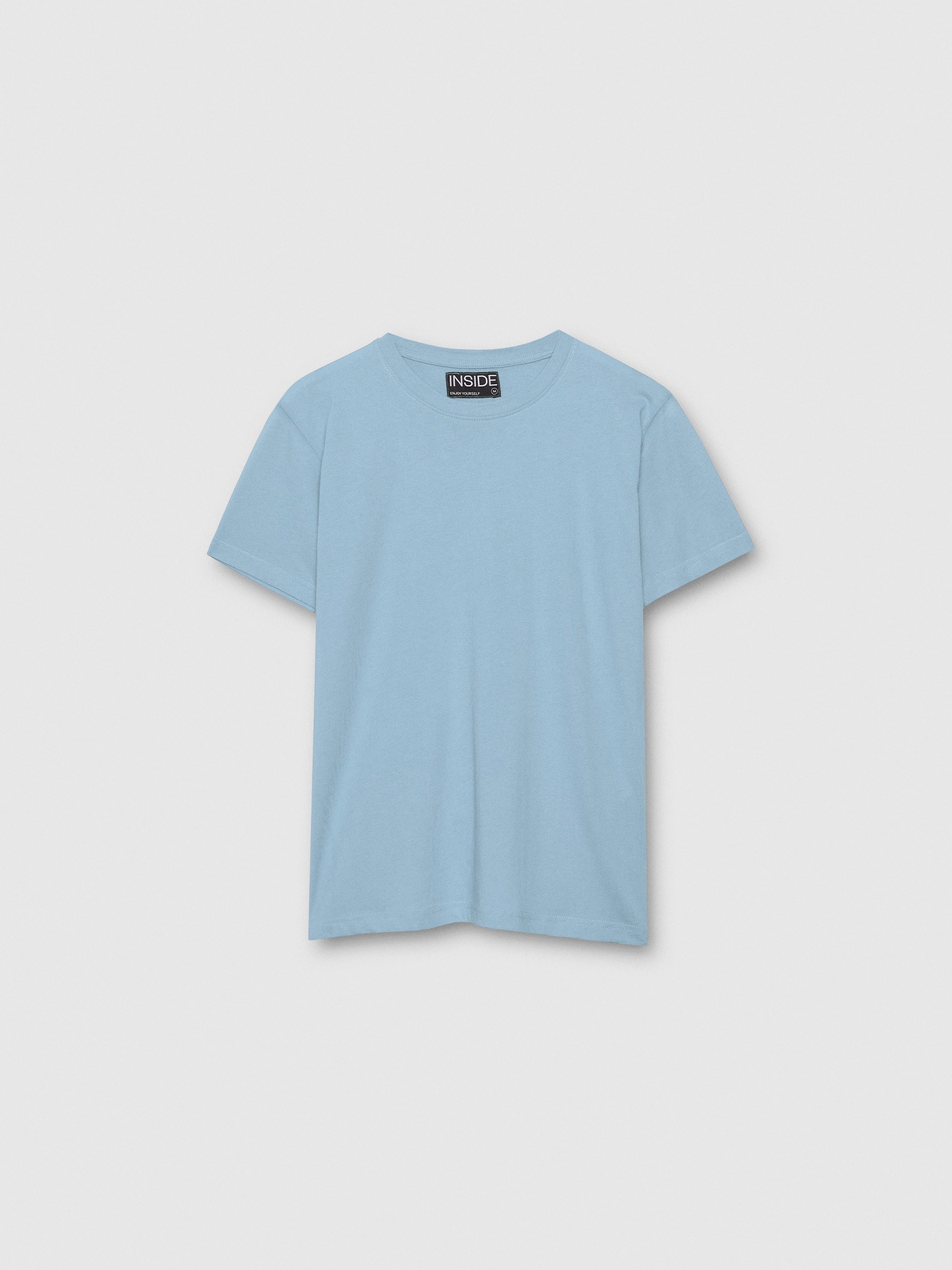 INSIDE Camiseta básica manga corta, Azul, S
