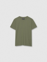 %Pto% Basic short-sleeve t-shirt khaki front view