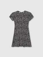 %Pto% Vestido mini estampado negro vista frontal