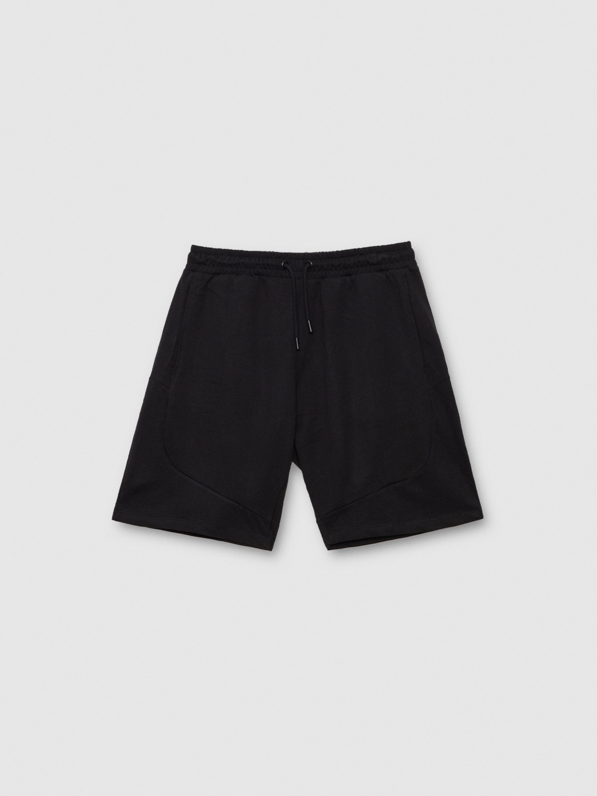 %Pto% Basic Bermuda jogger black front view