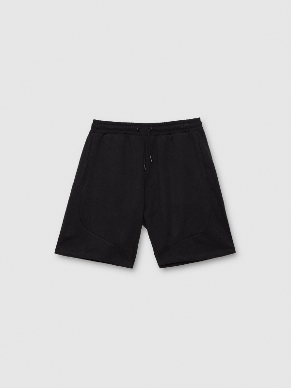  Basic Bermuda jogger black front view