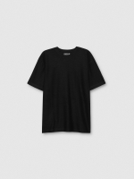 %Pto% Camiseta básica oversize negro vista frontal