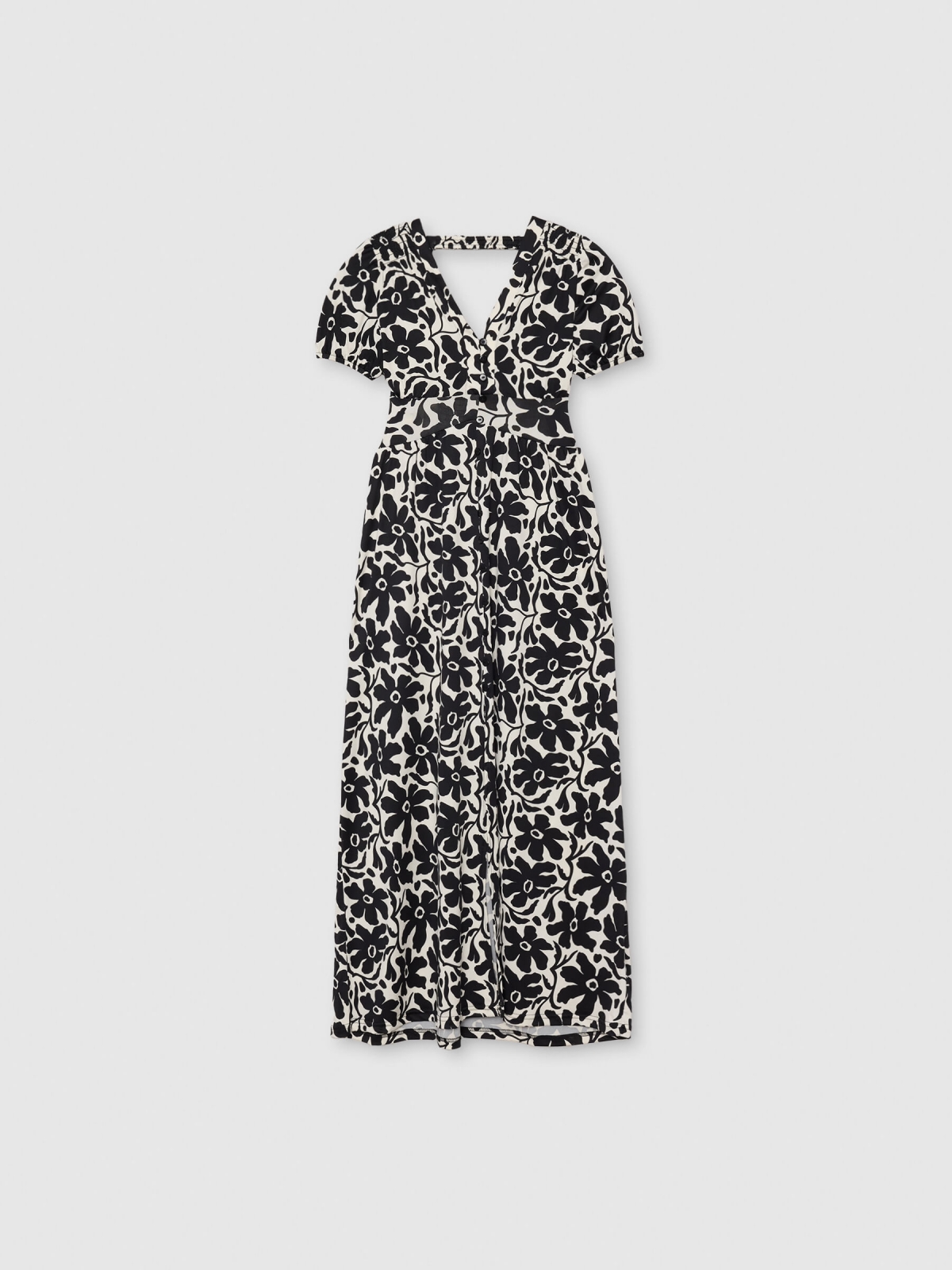  Maxi printed dress black front view