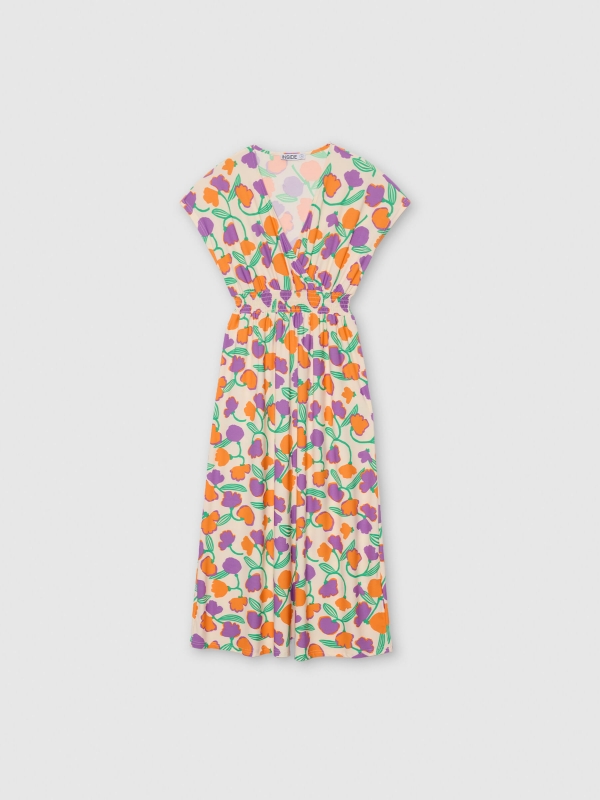  Vestido midi floral arena vista frontal