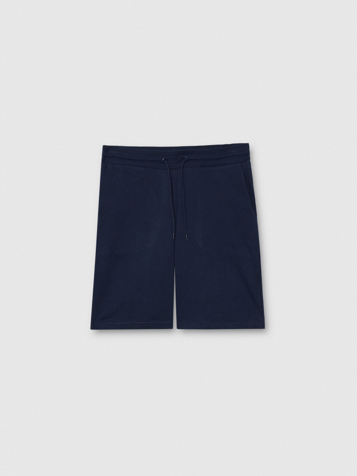 %Pto% Bermuda jogger básica azul marino vista frontal
