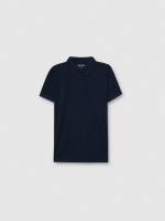 %Pto% Basic short-sleeved polo shirt navy front view