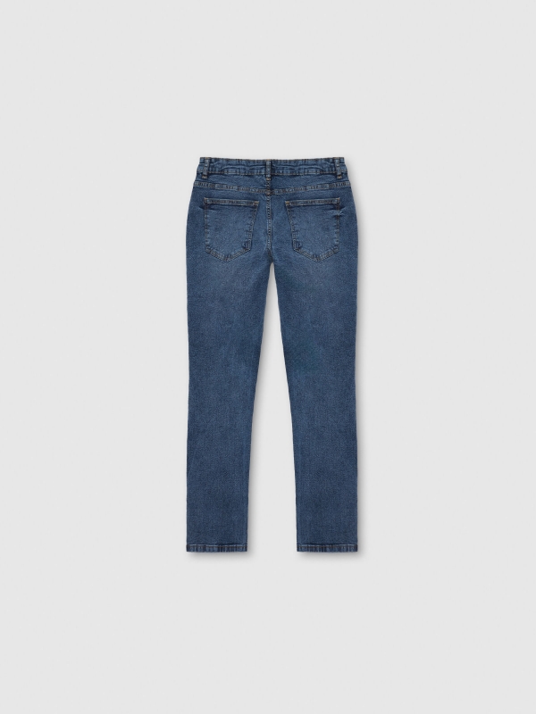 Jeans slim azul ácido azul vista trasera