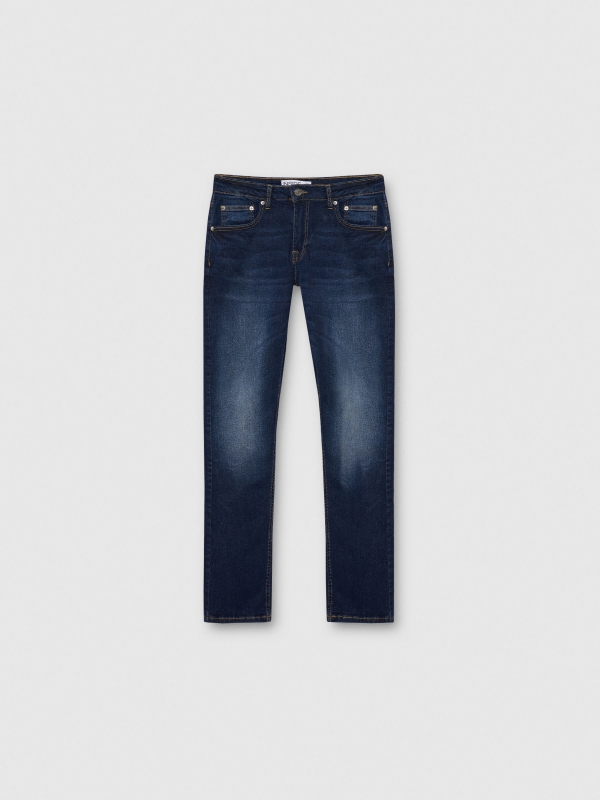  Jeans slim azul oscuro costuras azul vista frontal