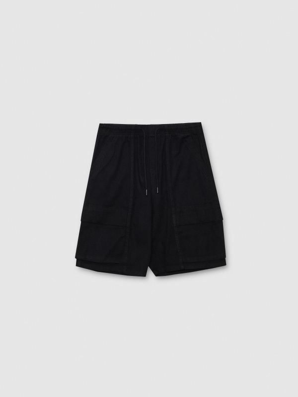  Bermuda super baggy negro vista frontal