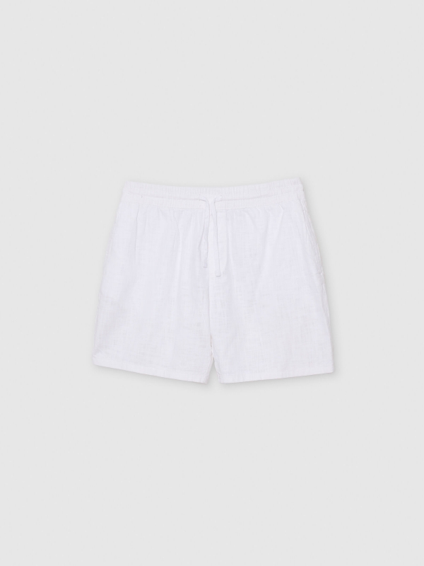  Bermuda jogger lisa blanco roto vista frontal
