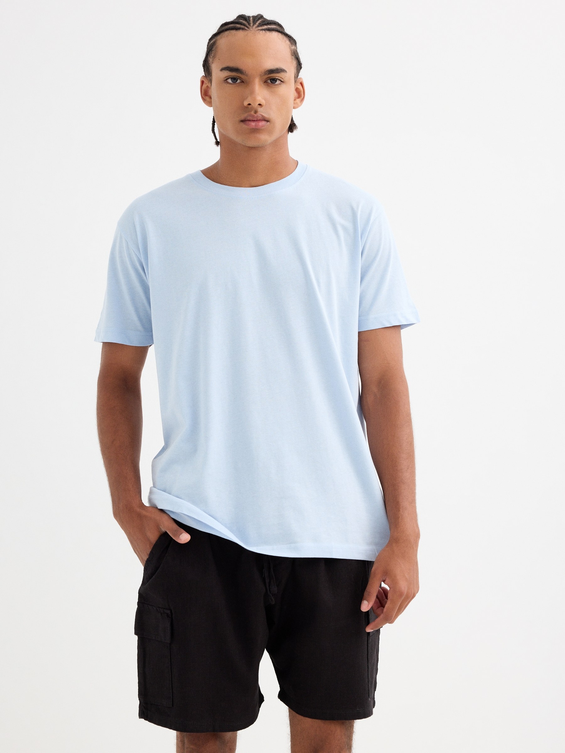 INSIDE Bermuda cargo multibolsillos, Negro, M