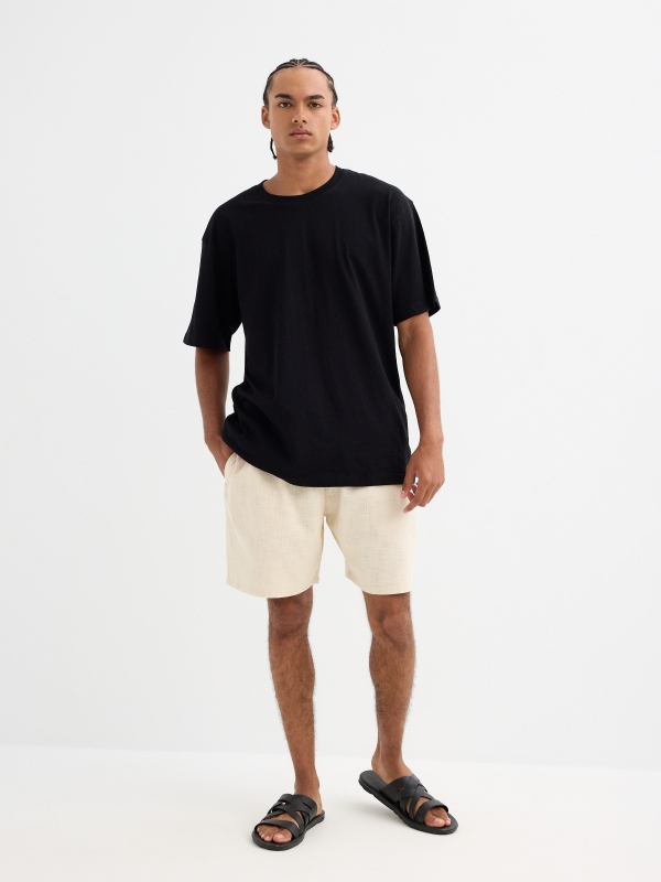 Bermuda jogger lisa beige vista media frontal