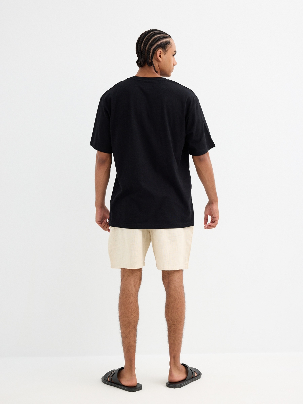 Bermuda jogger lisa beige vista media trasera
