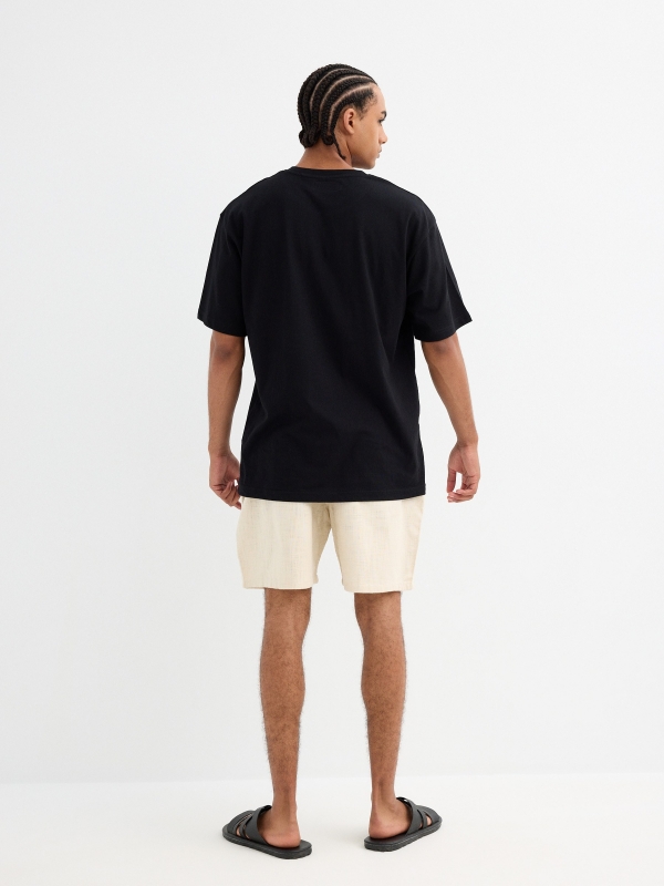 Bermuda jogger lisa beige vista media trasera