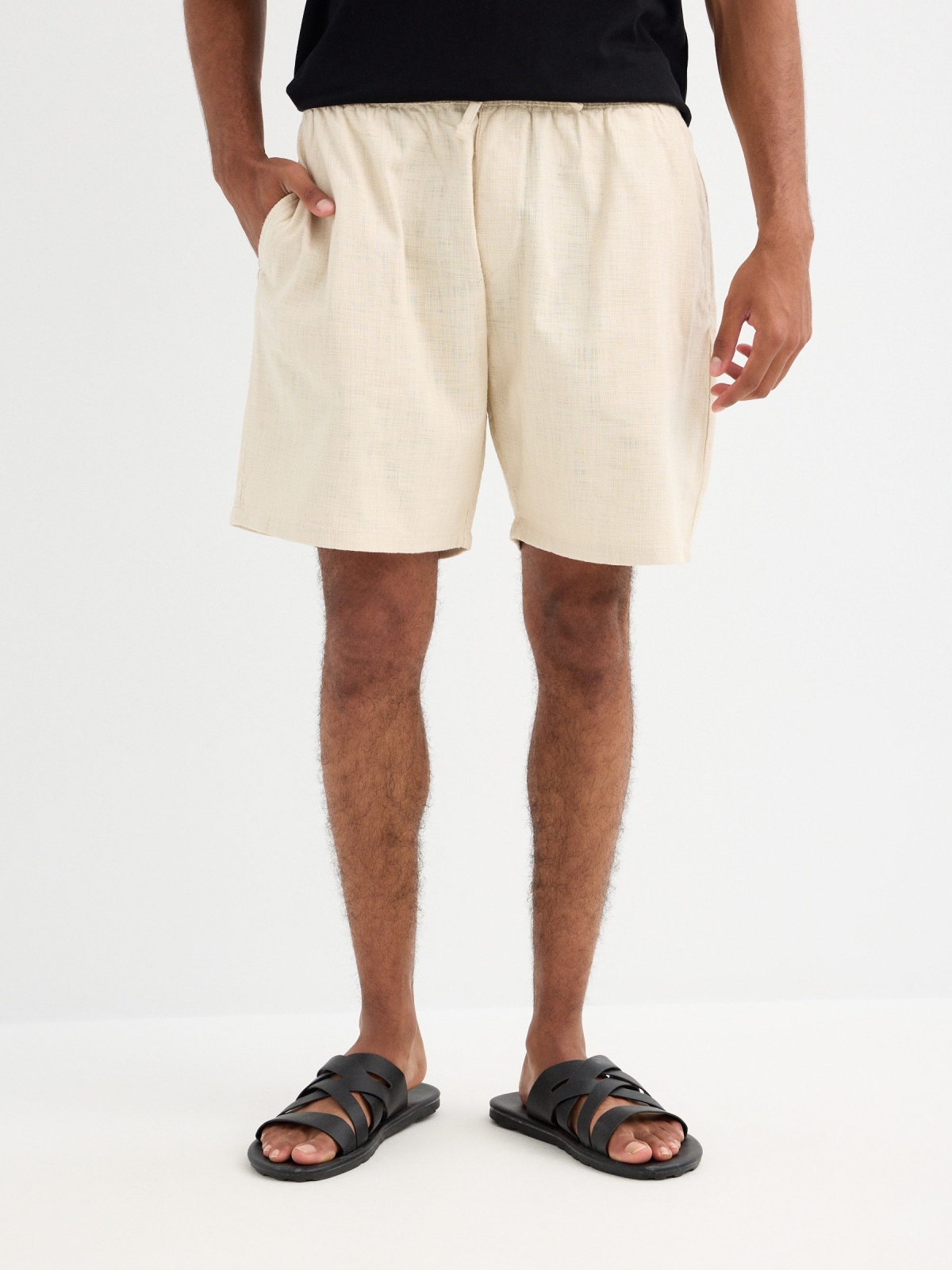 Bermuda jogger lisa beige vista general frontal