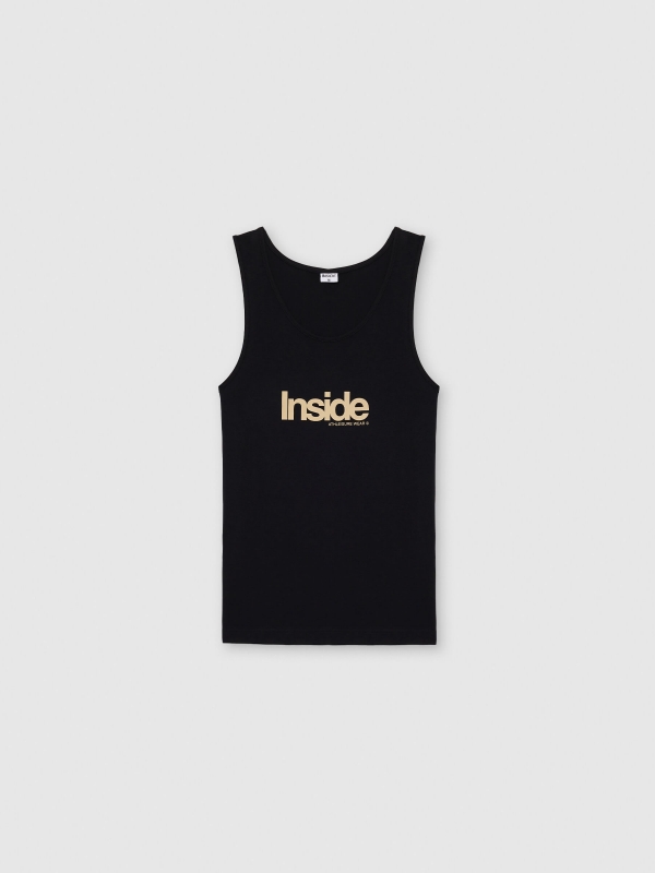  Camiseta de tirantes Inside negro vista frontal