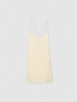 %Pto% Swiss embroidered mini dress off white front view