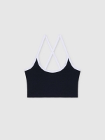 %Pto% Cross-back tank top navy front view