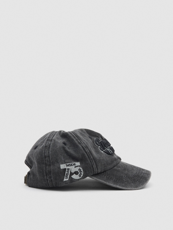 Insider baseball cap black 45º back view