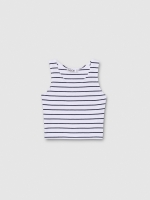 %Pto% T-shirt regata curta listrada branco vista frontal