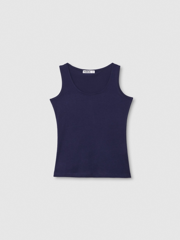  Camiseta de tirantes básica azul marino vista frontal