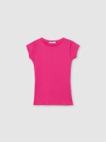 %Pto% Camiseta básica cuello redondo fucsia vista frontal