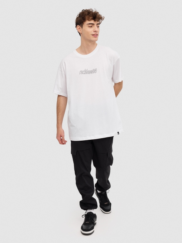 RecklessSG t-shirt white general front view