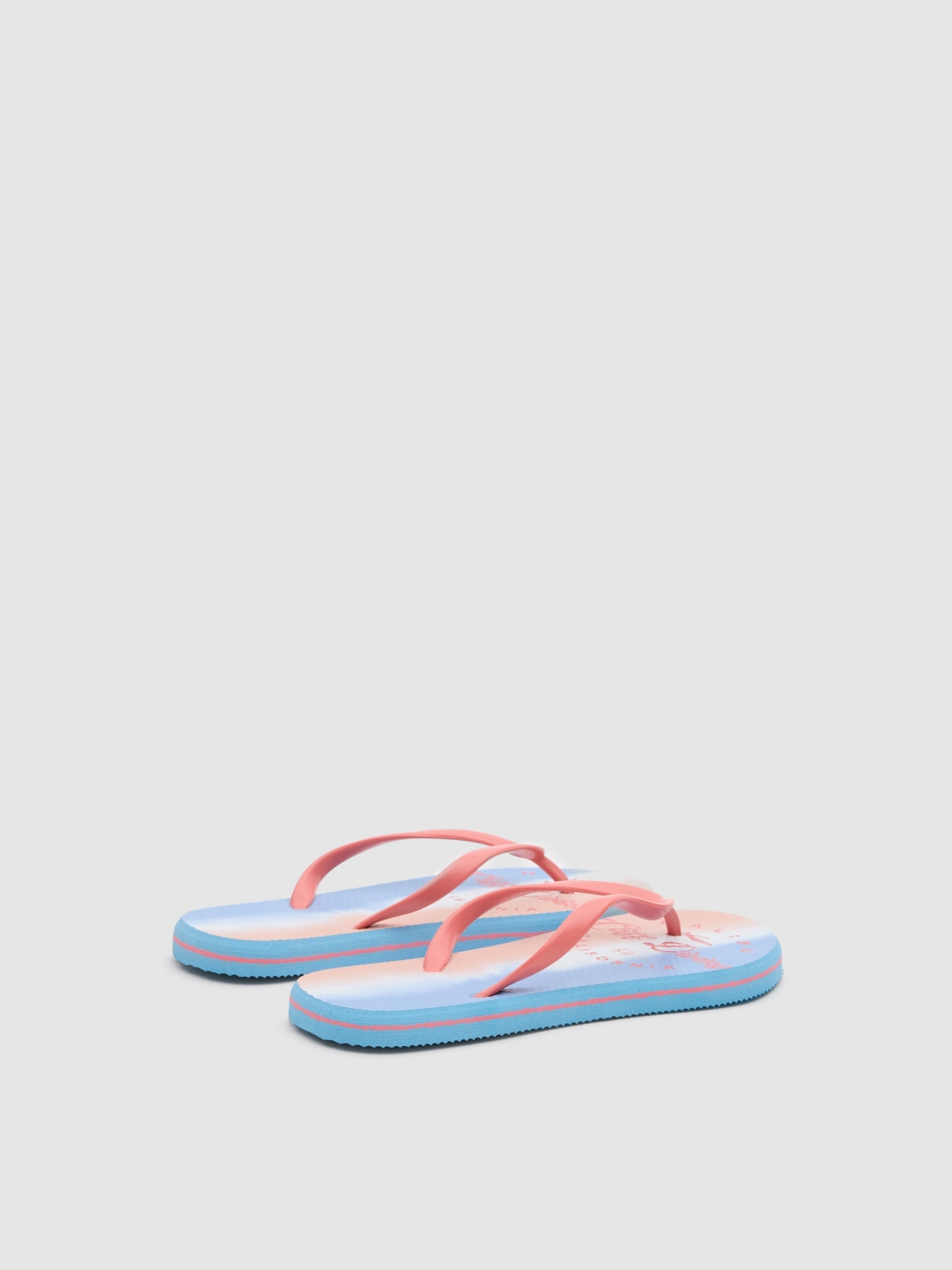 Malibu Flip Flops bubblegum pink 45º back view