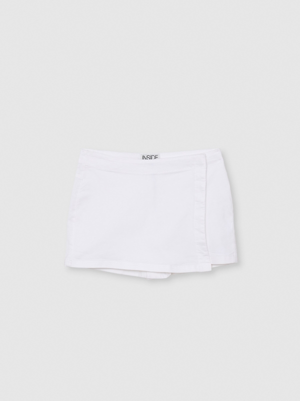  Mini gabardine skort white front view