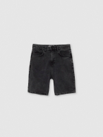%Pto% Bermuda denim regular negro vista frontal