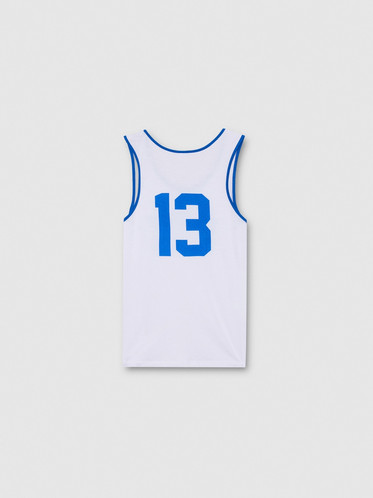 Text print tank top white back view