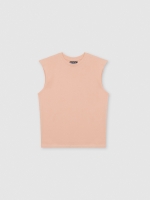 %Pto% Basic sleeveless shirt nude pink front view