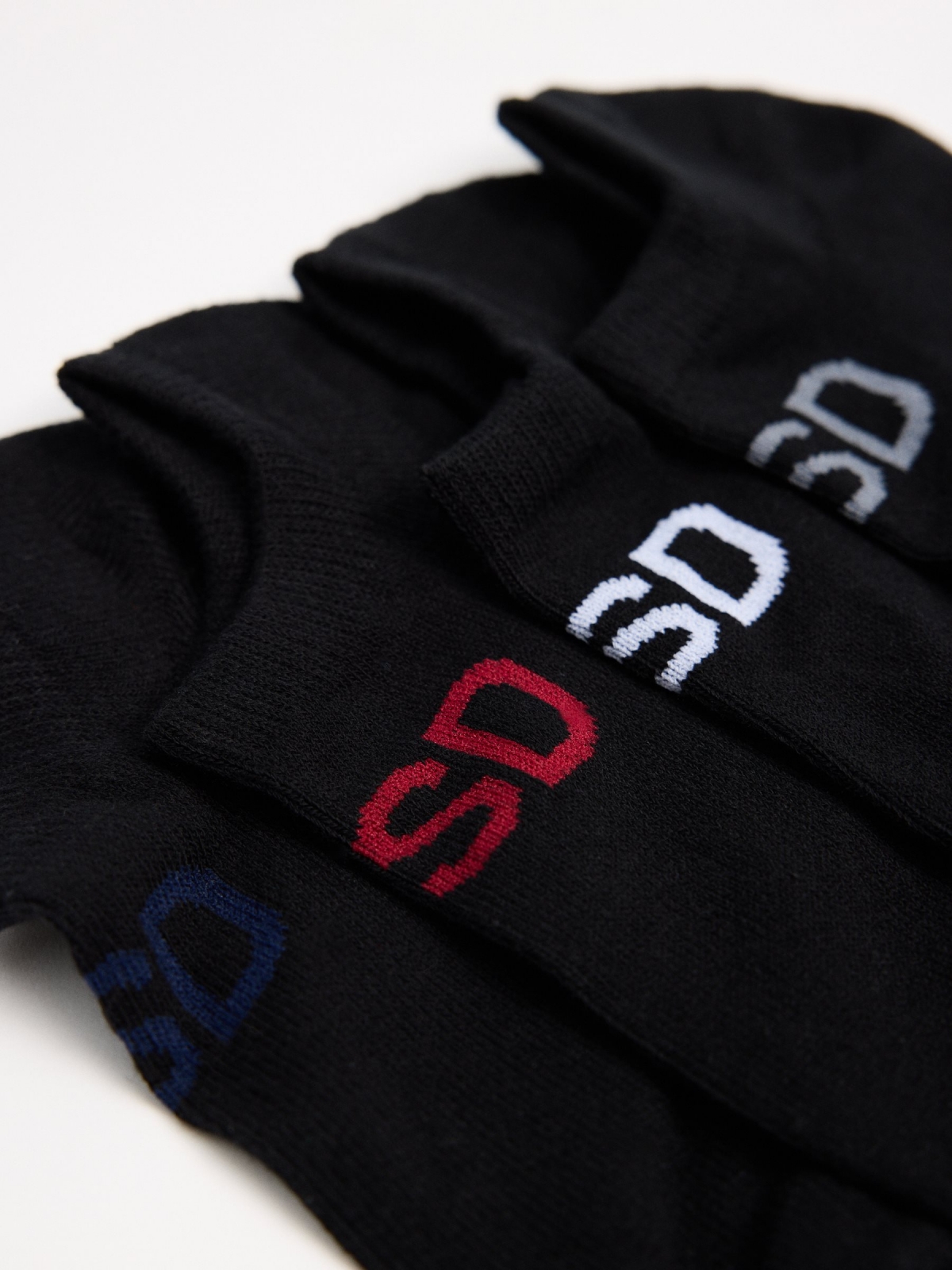 Pack of 4 invisible pinkie socks multicolor detail view