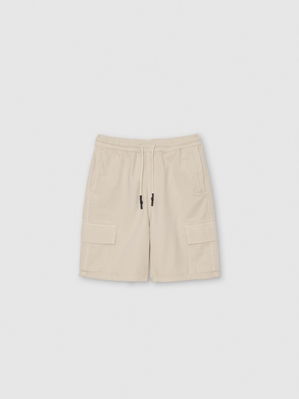  Bermuda jogger cargo crudo vista frontal