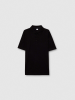 %Pto% Basic textured polo black front view
