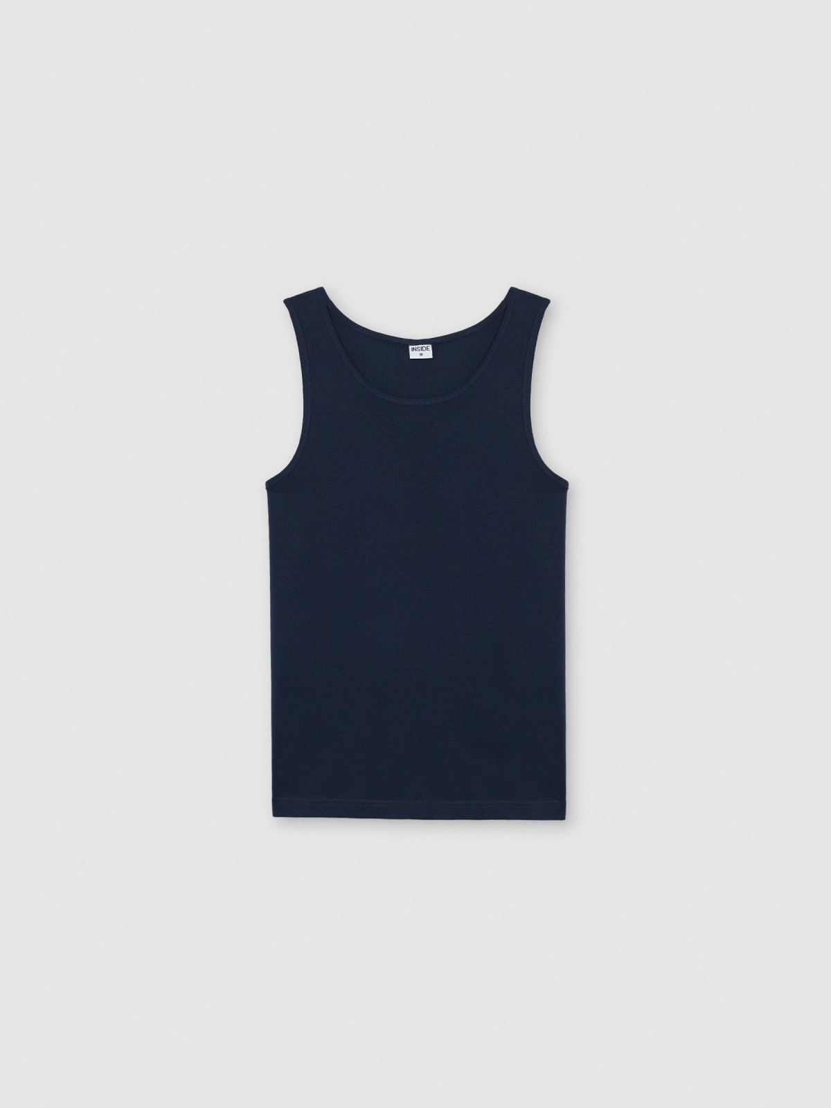 %Pto% Camiseta de tirantes básica azul marino vista frontal