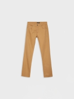 %Pto% Calça regular de cinco bolsos camel vista frontal
