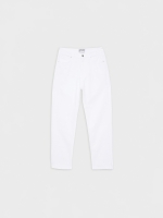 %Pto% Jeans mom fit cinco bolsillos blanco vista frontal