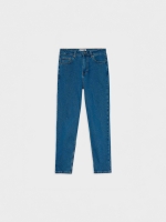 %Pto% Jeans mom slim denim azul oscuro vista frontal