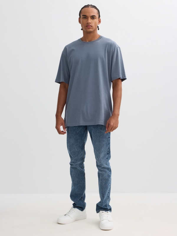 Jeans slim azul ácido azul vista general frontal