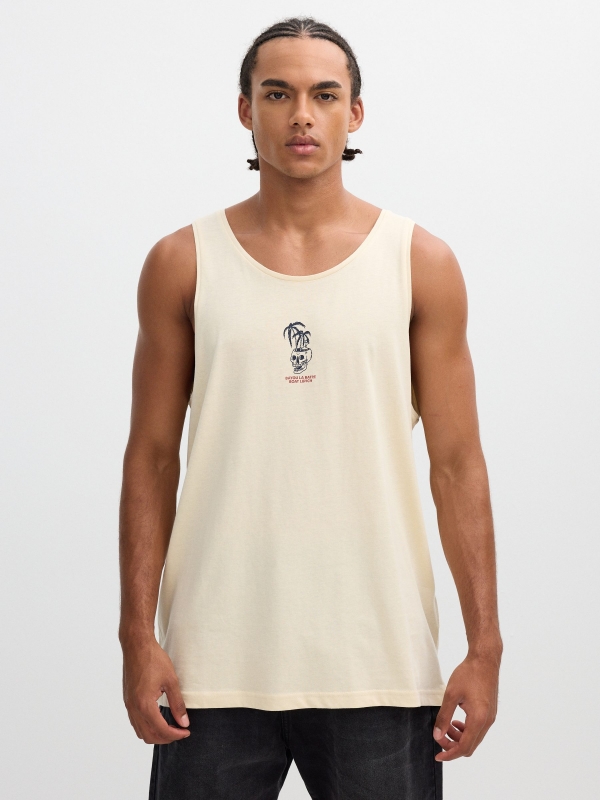 Skull tank top sand middle front view